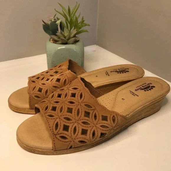 Spring Step Leather  Slip-On Perforated Sandal - Picture 4 of 10